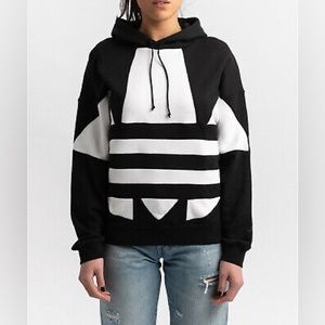 Adidas Originals Women's X-LARGE LOGO Hoodie Black/White